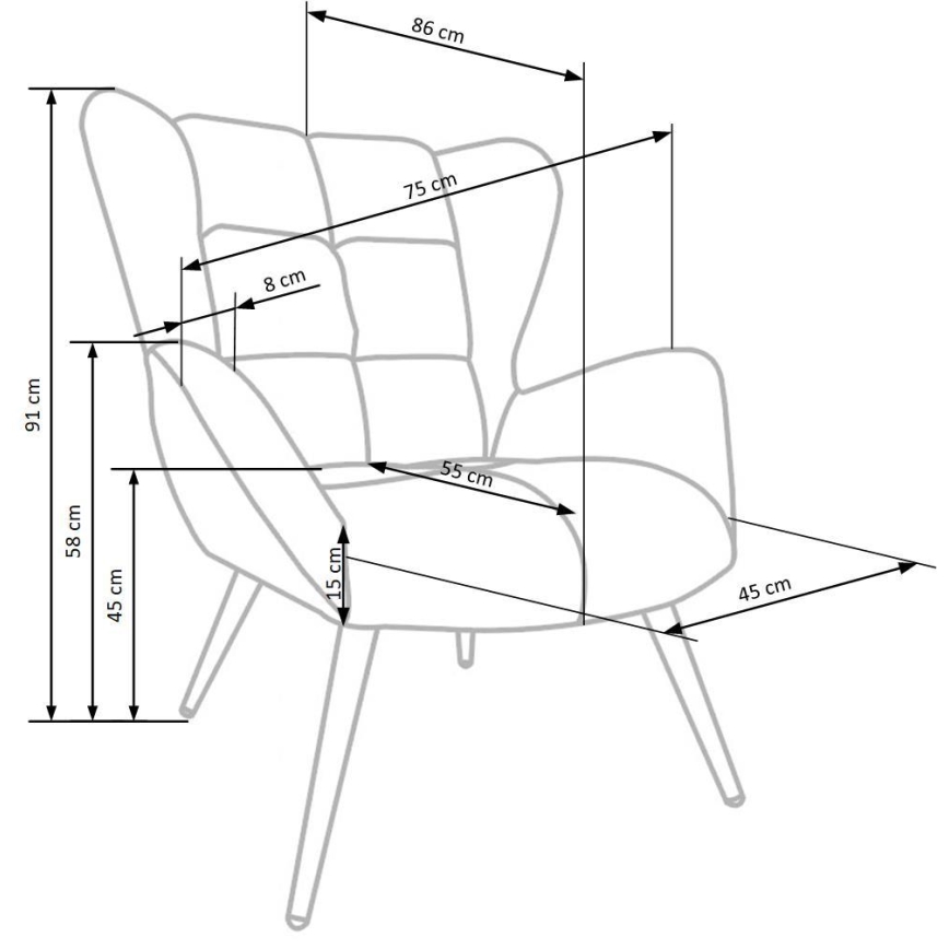 Fauteuil CHATEU beige