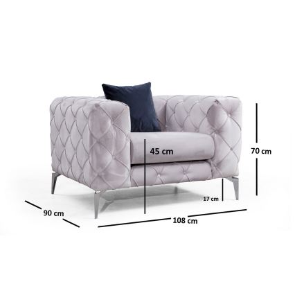 Fauteuil EUGEN lichtgrijs