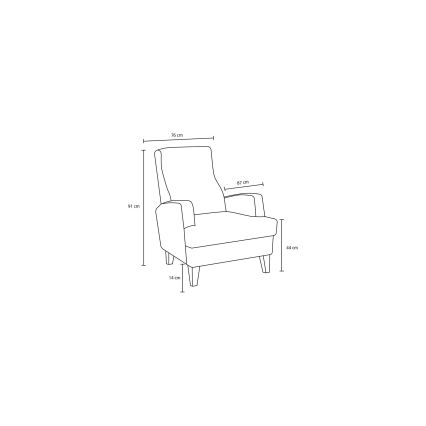 Fauteuil KOVU crème