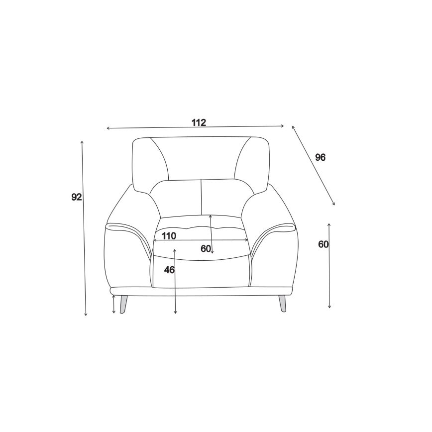 Fauteuil LIVORNO grijs