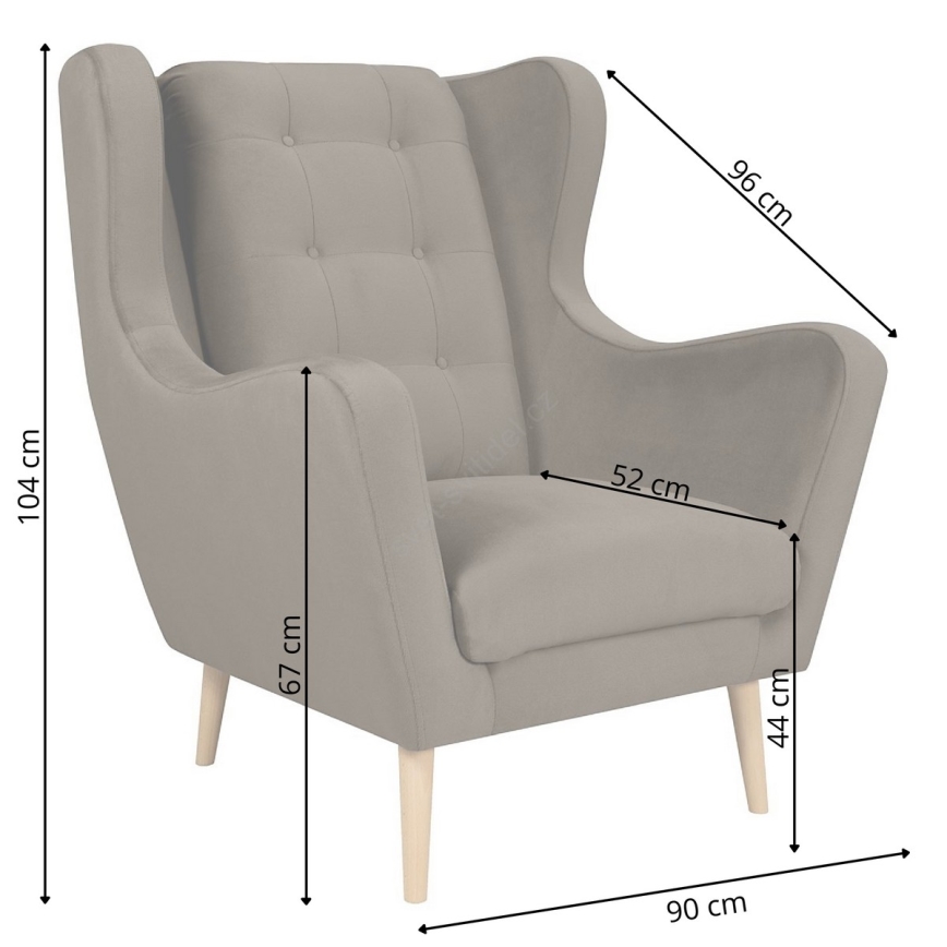 Fauteuil OMI XXL crèmekleurig
