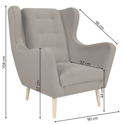Fauteuil OMI XXL grijs