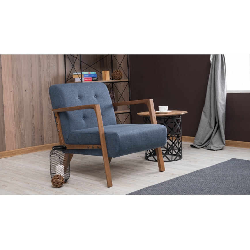 Fauteuil PUKI blauw