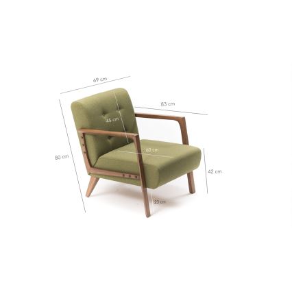 Fauteuil PUKI groen