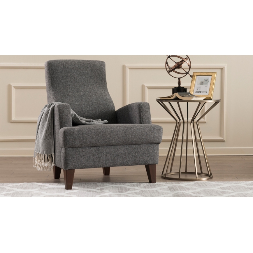 Fauteuil PULA donkergrijs