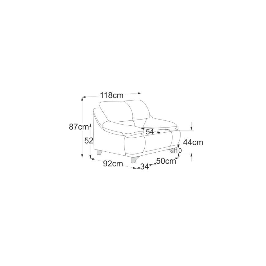 Fauteuil RIMINI bruin