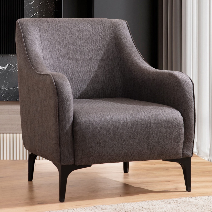 Fauteuil ROCO donkergrijs