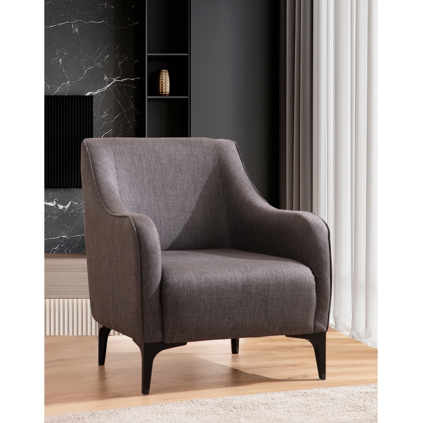 Fauteuil ROCO donkergrijs