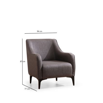 Fauteuil ROCO donkergrijs