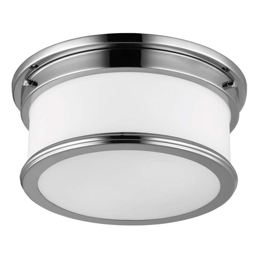 Feiss - Badkamer plafondlamp PAYNE 2xE27/60W/230V IP44 mat chroom