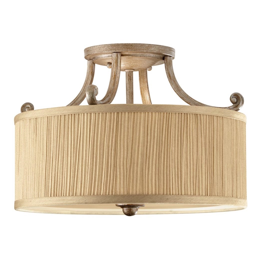 Feiss - Bevestigde hanglamp ABBEY 3xE27/100W/230V beige