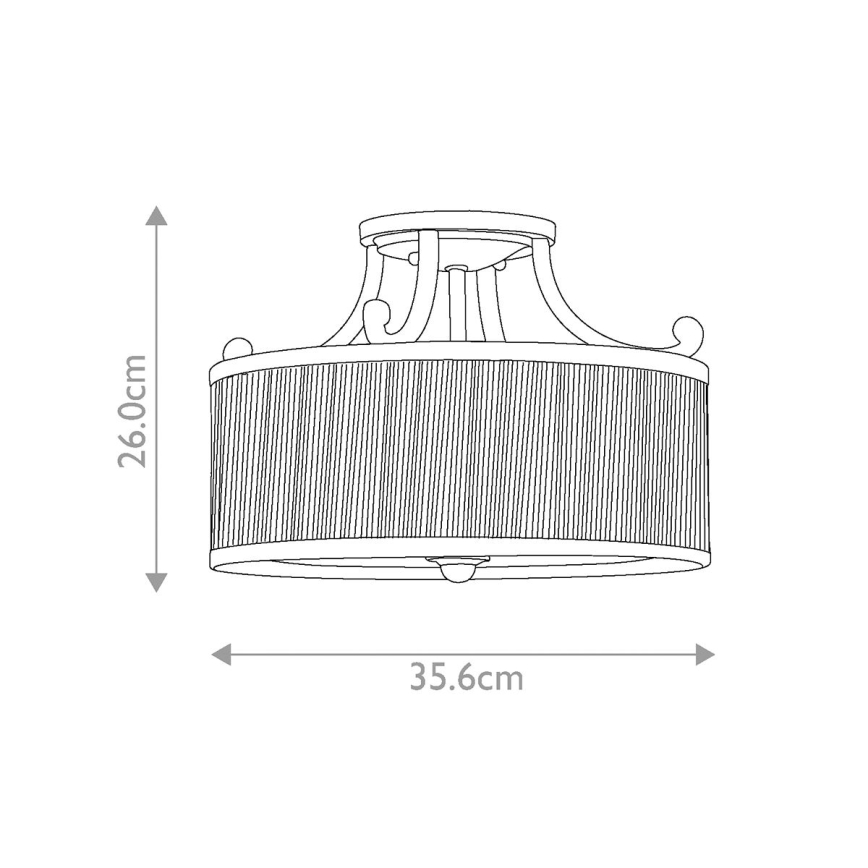Feiss - Bevestigde hanglamp ABBEY 3xE27/100W/230V beige