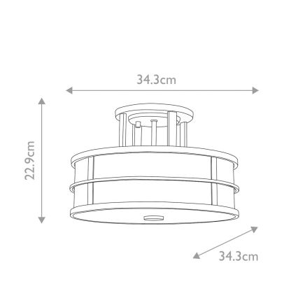 Feiss - Bevestigde hanglamp FUSION 3xE27/60W/230V