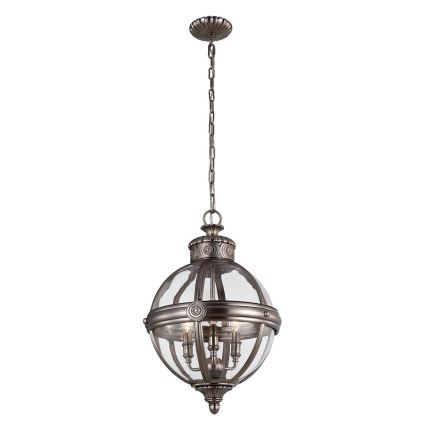 Feiss - Hanglamp aan een ketting ADAMS 3xE14/60W/230V brons