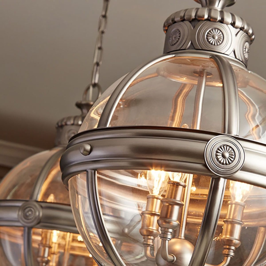 Feiss - Hanglamp aan een ketting ADAMS 3xE14/60W/230V brons