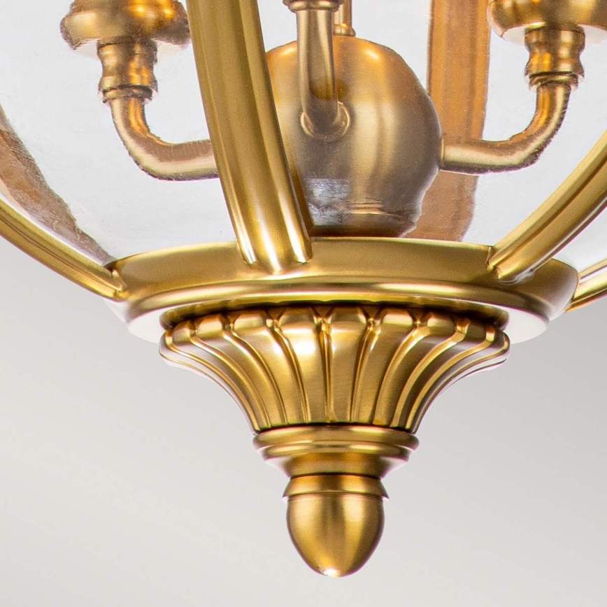 Feiss - Hanglamp aan een ketting ADAMS 3xE14/60W/230V goud
