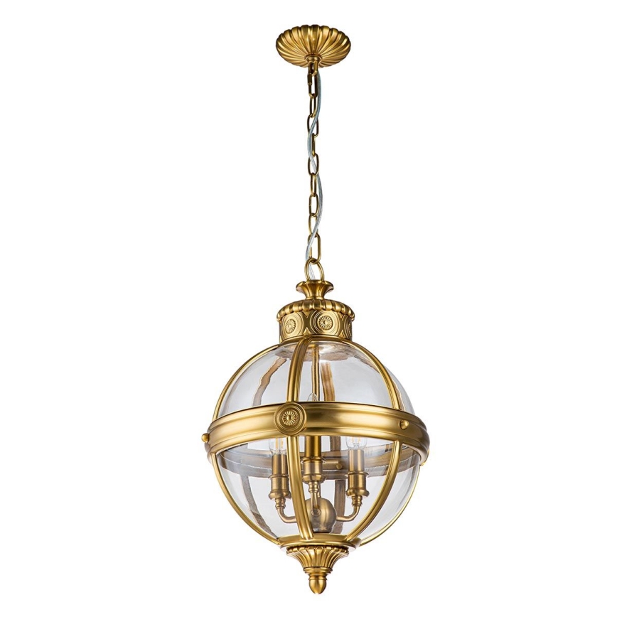 Feiss - Hanglamp aan een ketting ADAMS 3xE14/60W/230V goud