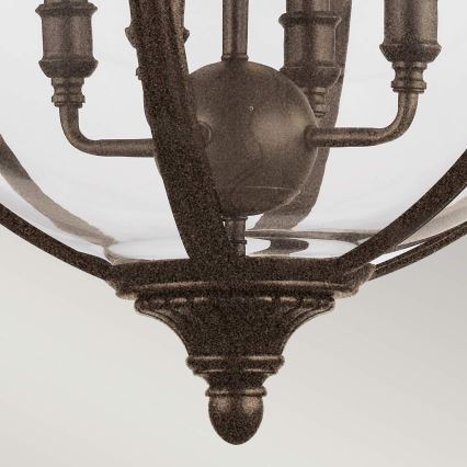 Feiss - Hanglamp aan een ketting ADAMS 4xE14/60W/230V brons