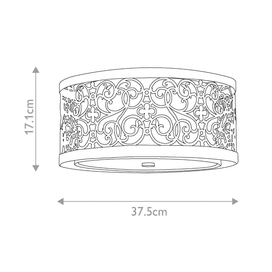 Feiss - Plafondlamp ARABESQUE 2xE27/40W/230V goudkleurig