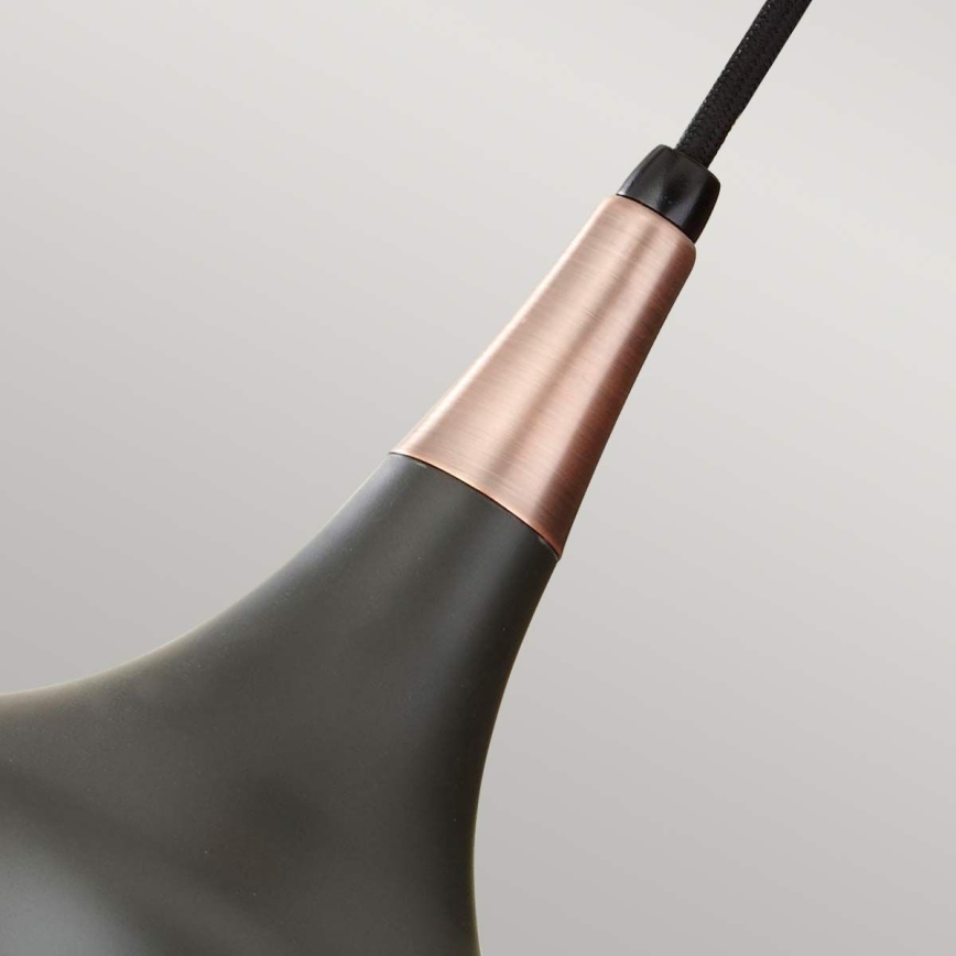 Feiss - Hanglamp met kabel BESO 1xE27/60W/230V Ø 17,9 cm zwart/koper