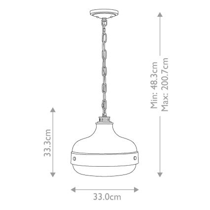 Feiss - Hanglamp aan een ketting CADENCE 2xE27/75W/230V