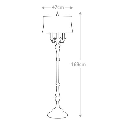 Feiss - Staande Lamp GIBSON 4xE27/60W/230V