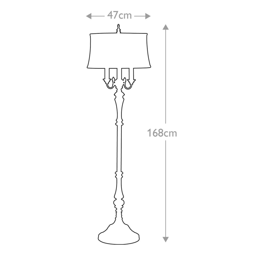 Feiss - Staande Lamp GIBSON 4xE27/60W/230V