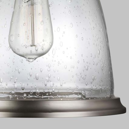 Feiss - Hanglamp met vaste pendel HOBSON 1xE27/60W/230V zilver