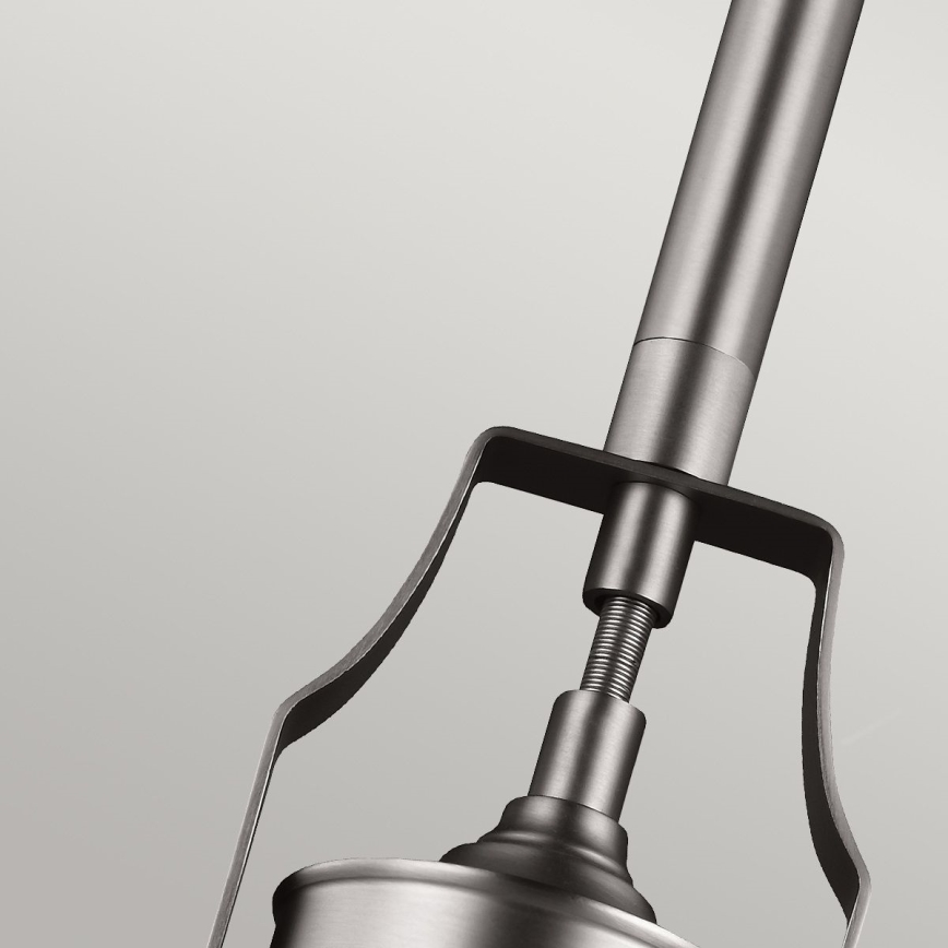 Feiss - Hanglamp met vaste pendel HOBSON 1xE27/60W/230V zilver