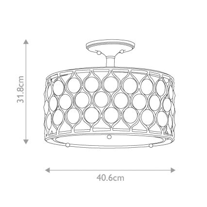 Feiss - Bevestigde hanglamp LUCIA 3xE27/60W/230V