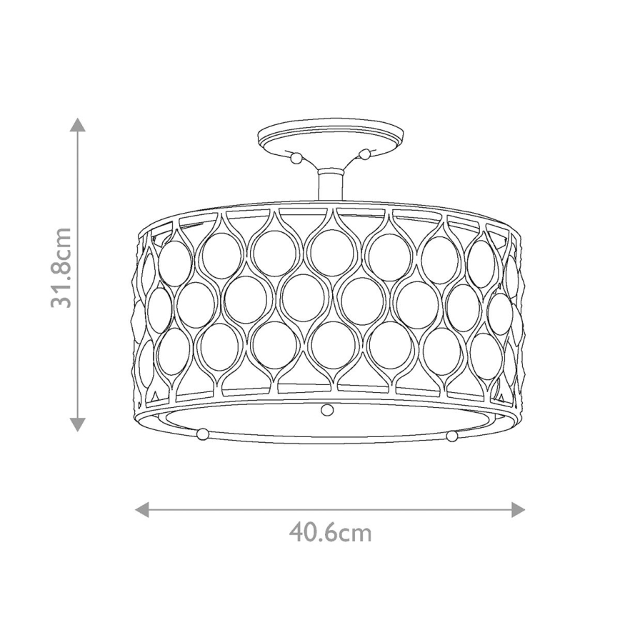 Feiss - Bevestigde hanglamp LUCIA 3xE27/60W/230V