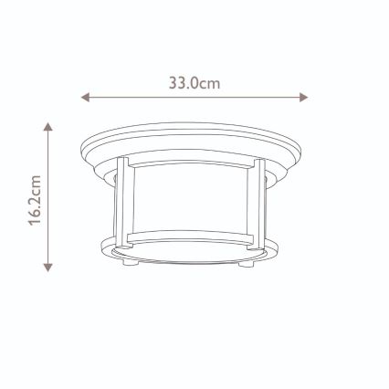 Feiss - Plafondlamp voor buiten MERRIL 2xE27/60W/230V IP44