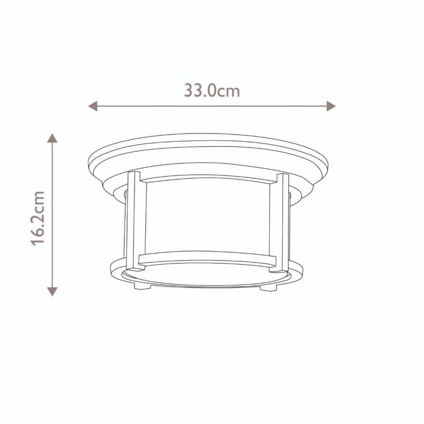 Feiss - Plafondlamp voor buiten MERRIL 2xE27/60W/230V IP44