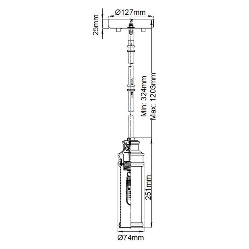 Feiss - LED Badkamer hanglamp met vaste pendel PAYNE 1xG9/3W/230V IP44