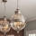 Feiss - Hanglamp aan een ketting ADAMS 3xE14/60W/230V brons