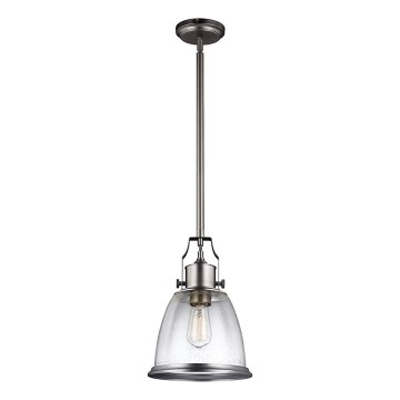 Feiss - Hanglamp met vaste pendel HOBSON 1xE27/60W/230V zilver