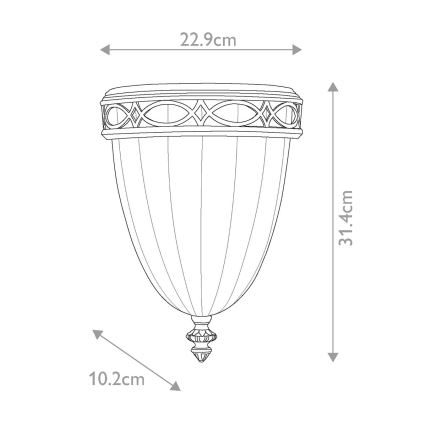 Feiss - Wandlamp DRAWING ROOM 1xE27/60W/230V brons