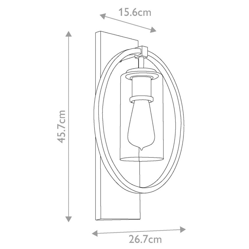 Feiss - Wandlamp MARLENA 1xE27/60W/230V antraciet