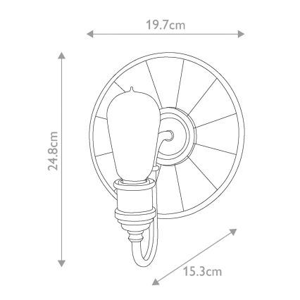 Feiss - Wandlamp URBAN RENEWAL 1xE27/100W/230V brons