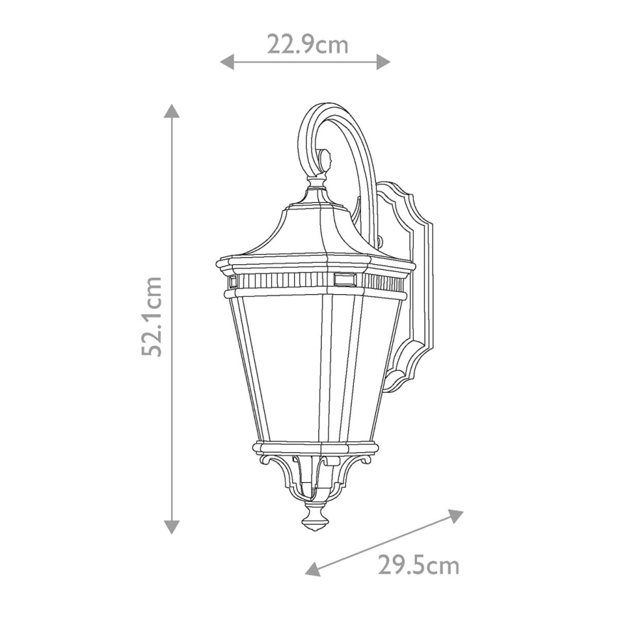 Feiss - Wandlamp voor buiten COTSWOLD LANE 2xE14/60W/230V IP44 zwart