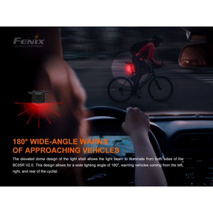 Fenix BC05RV20 - Oplaadbare LED Fiets Lamp LED/USB IP66