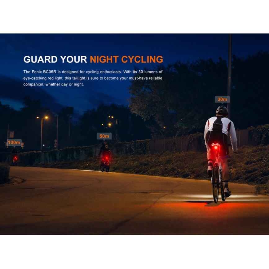 Fenix BC06R - LED Dimbare oplaadbare fietslamp LED/USB IP66 90 lm 24,5 h