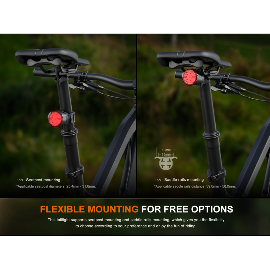 Fenix BC06R - LED Dimbare oplaadbare fietslamp LED/USB IP66 90 lm 24,5 h