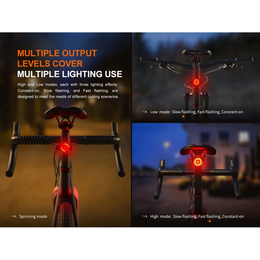 Fenix BC06R - LED Dimbare oplaadbare fietslamp LED/USB IP66 90 lm 24,5 h