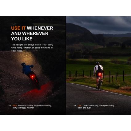 Fenix BC06R - LED Dimbare oplaadbare fietslamp LED/USB IP66 90 lm 24,5 h