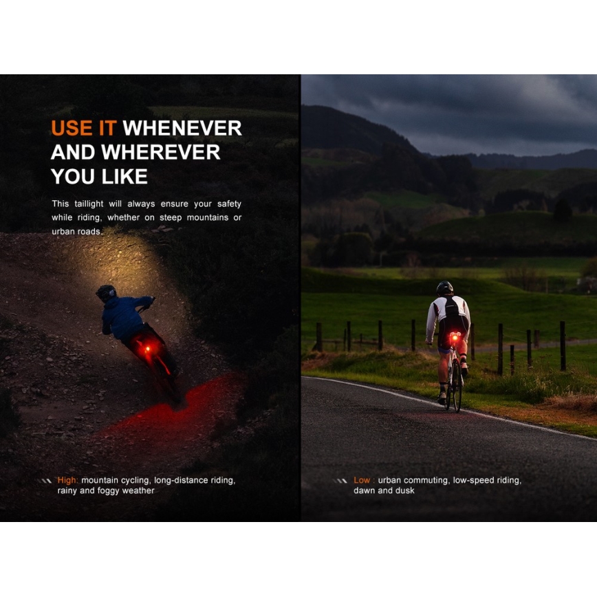 Fenix BC06R - LED Dimbare oplaadbare fietslamp LED/USB IP66 90 lm 24,5 h