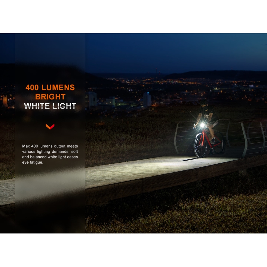 Fenix BC15R - LED Dimbare oplaadbare fietslamp LED/USB IP66 400 glanzend 31,5 h 2600 mAh