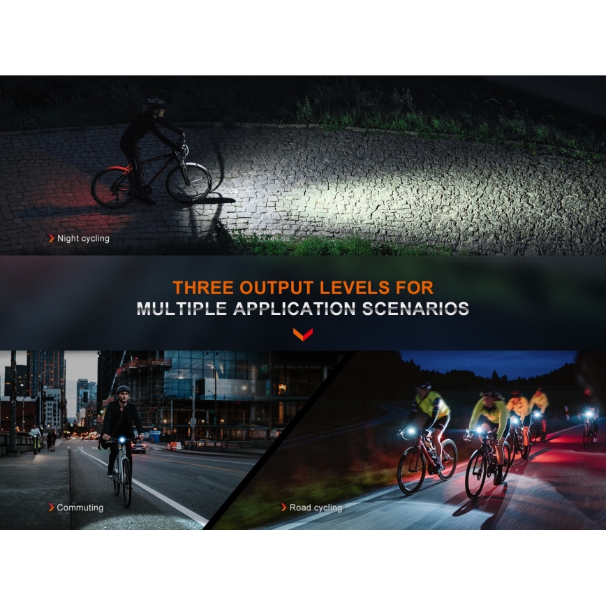 Fenix BC15R - LED Dimbare oplaadbare fietslamp LED/USB IP66 400 glanzend 31,5 h 2600 mAh