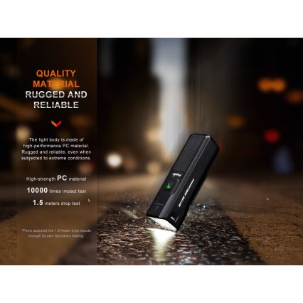 Fenix BC15R - LED Dimbare oplaadbare fietslamp LED/USB IP66 400 glanzend 31,5 h 2600 mAh