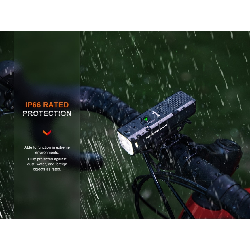 Fenix BC15R - LED Dimbare oplaadbare fietslamp LED/USB IP66 400 glanzend 31,5 h 2600 mAh